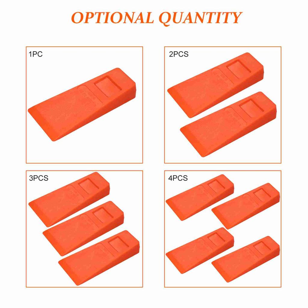 3Pcs 14cm Orange Plastic Felling Wedge Felled Chock Tree Cutting Wedge Spiked Wedge Woodcutting Tool