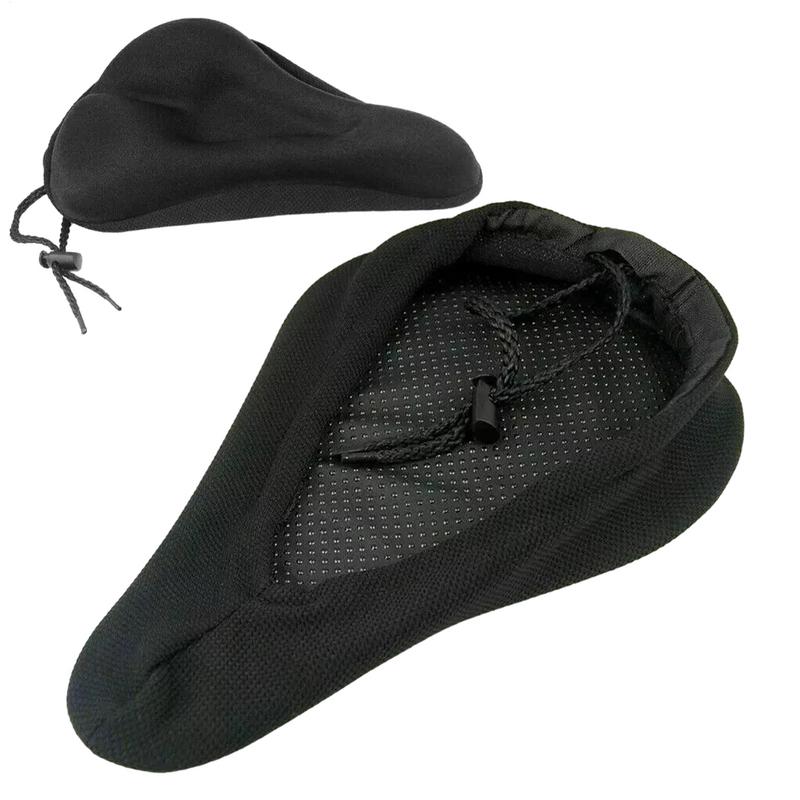 Bicycle Seat Cushion Soft Saddle Pad Cycling Comfortable Seat Shock Absorbing Cushion Silicone Pad for Indoor Outdoor Cycling