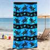 Light Blue Starfish Seashell Print Beach Towel Bath Towel Nautical Ocean Design For Swimming Camping Seaside Holiday