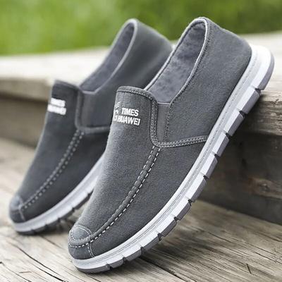 Men's Casual Canvas Loafers Shoes Slip On Fashionable Male Sneaker Breathable Blue Walking Shoes Men's Espadrilles Footwear