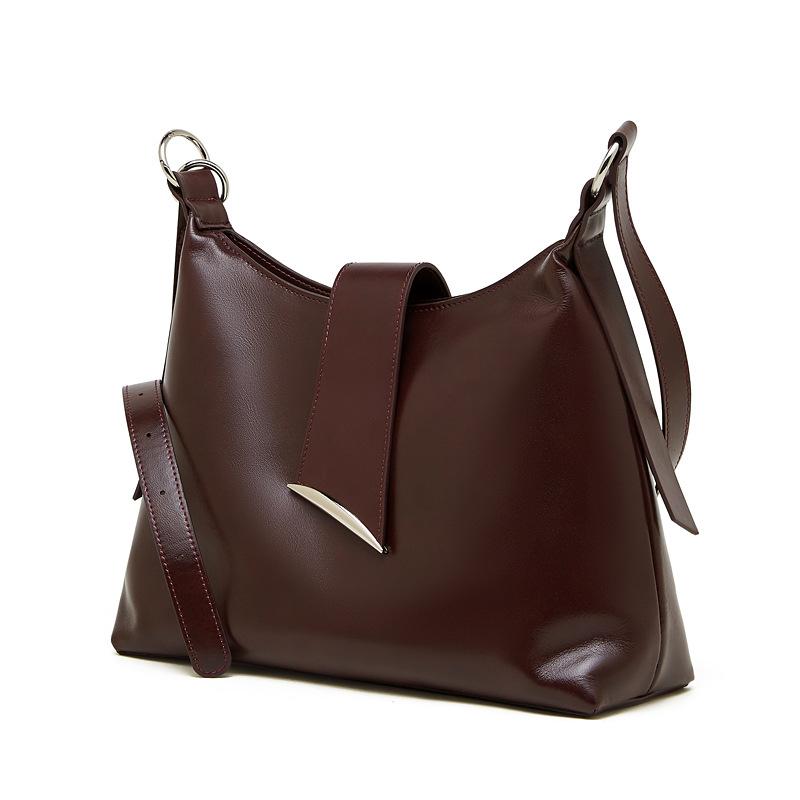 Leather Women'S Bags, Large-Capacity Commuter Tote Bags, High-End Light Luxury Hobo Bags, Shoulder Messenger Bags, Bags.