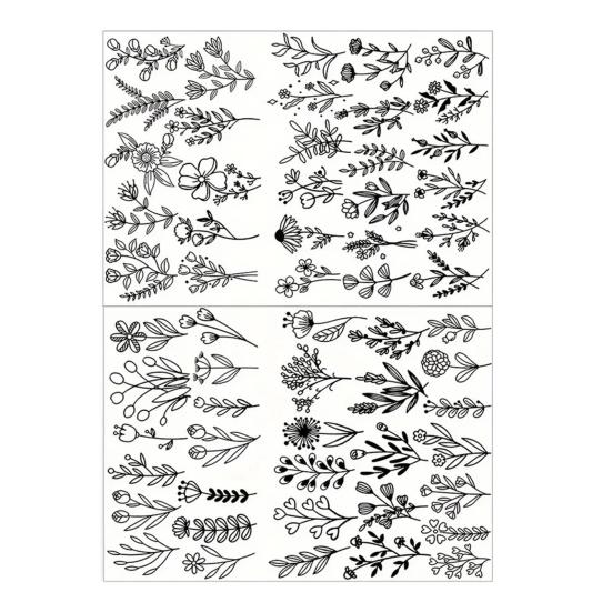 Sheets Water Soluble Embroidery Stabilizer DIY Stick Stitch Embroidery Paper with Pre-Printed D