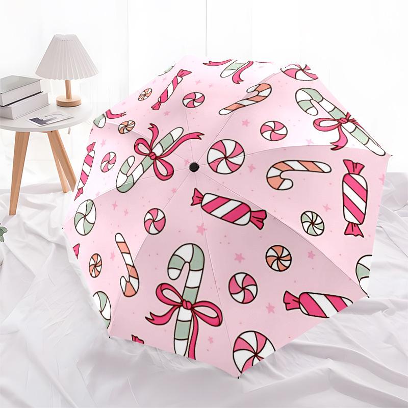 1 pièce Parapluie Automatique Motif Bonbons - Ouverture Et Fermeture Automatiques, Structure Robuste en Fer, Occasions Formelles yy251018123