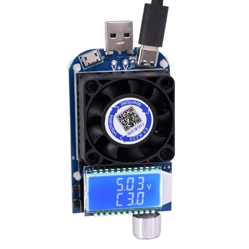 

KZ25 DC4-25V Электронная нагрузка постоянного тока 25 Вт USB Type C QC2.0/3.0 AFC FCP запускает тестер батареи Измеритель разрядной емкости