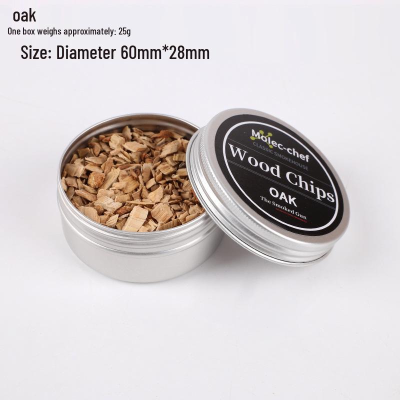 Popular Cocktail Smoker Set: Wooden Smoker, Wood Chips, Bartending Tools, and Ice Cubes