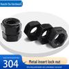 Electrophoretic Black M3-M16 304 Stainless Steel Anti-Loosening Hex Nut & Washer