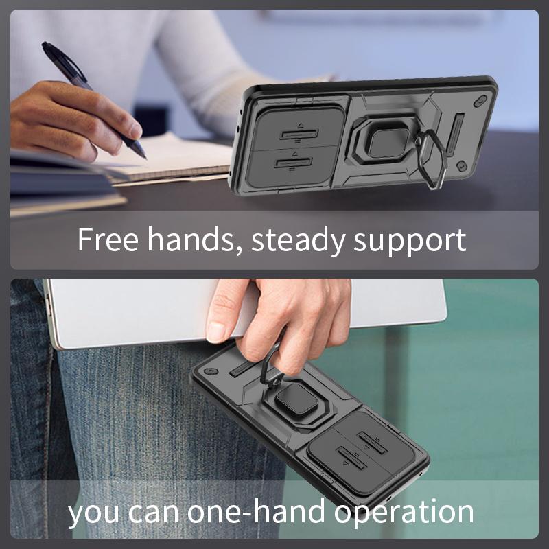 For Oppo Realme 13 Pro Plus Case Lens Protection Armor Shockproof Coque For Realme 12 Pro Plus 12 Lite 4G Ring Stand Back Cover