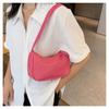 Fashion Candy Color Underarm Bag PU Leather Small Top-Handle Handbag Soft Shoulder Purse Women