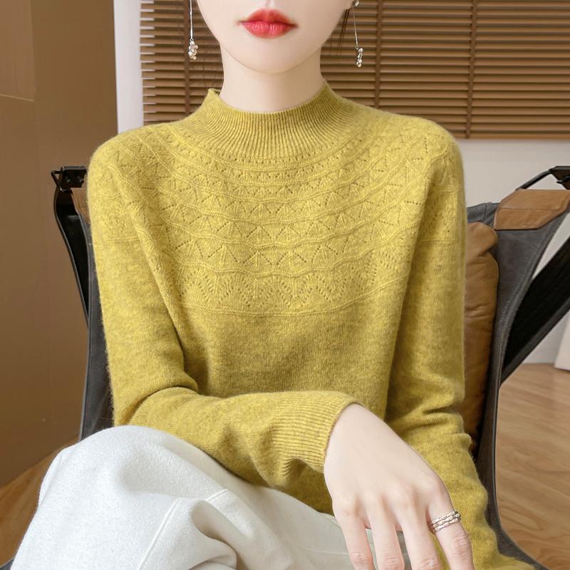 Pulover de cașmir pentru femei cașmir Qinghe 30% cașmir 70% lână cald și la modă versatil toamnă și iarnă