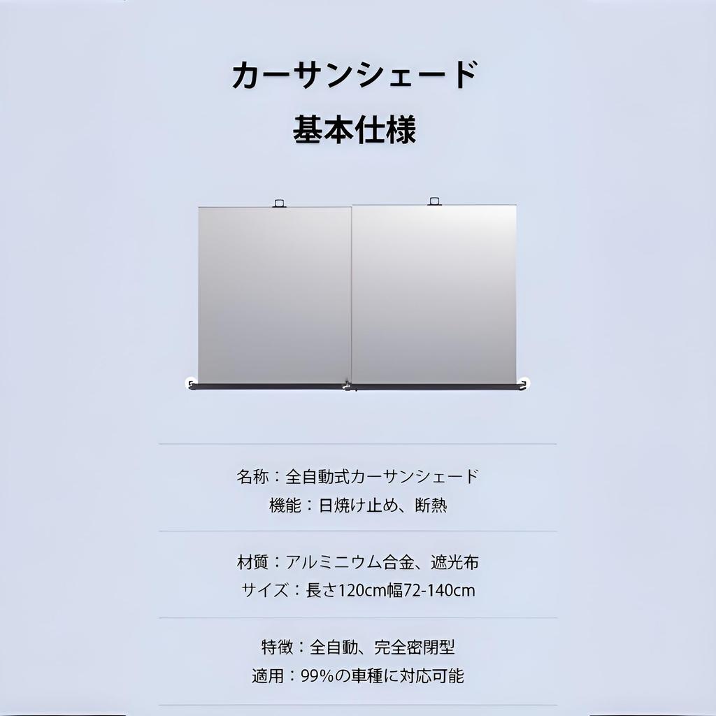Blopobuyi Auto-Sonnenschutz 2025 Neues Design, Faltbar & Automatisch Einziehbar (Breite 70-140cm Verstellbar),