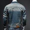 Giacca Trendy da Uomo Europea e Americana 2024 Autunno/Inverno Edizione Vintage Moda Casual Giacca da Cowboy