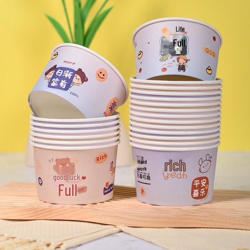 Одноразовая бумажная миска ZISIZ с мультяшным рисунком