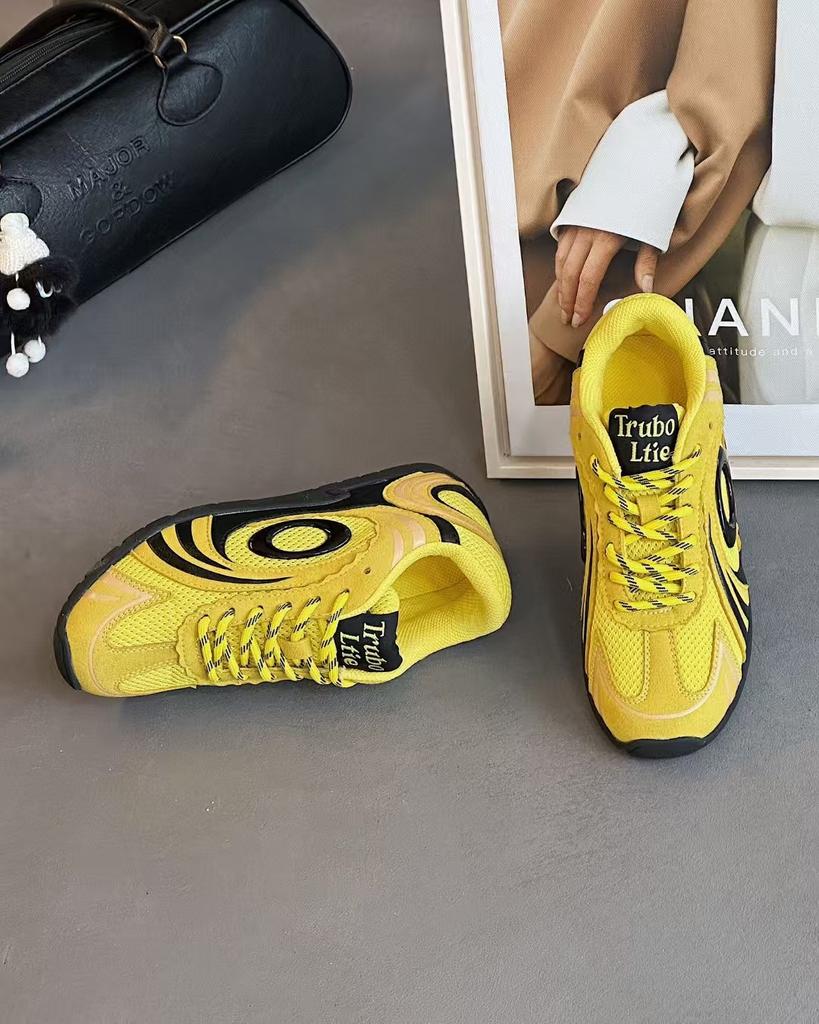 Splicing Retro Style Women's Four-season Versatile Casual Shoes Spring New Models