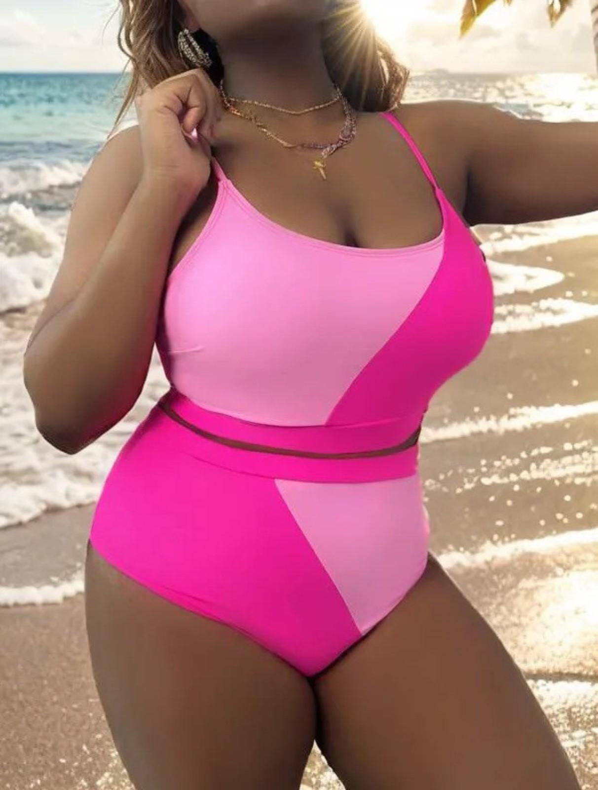 

Раздельный купальник Женский бикини Сексуальный купальник горячей девушки XL розовый