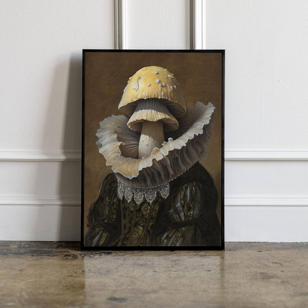 Plakat portret grzyb