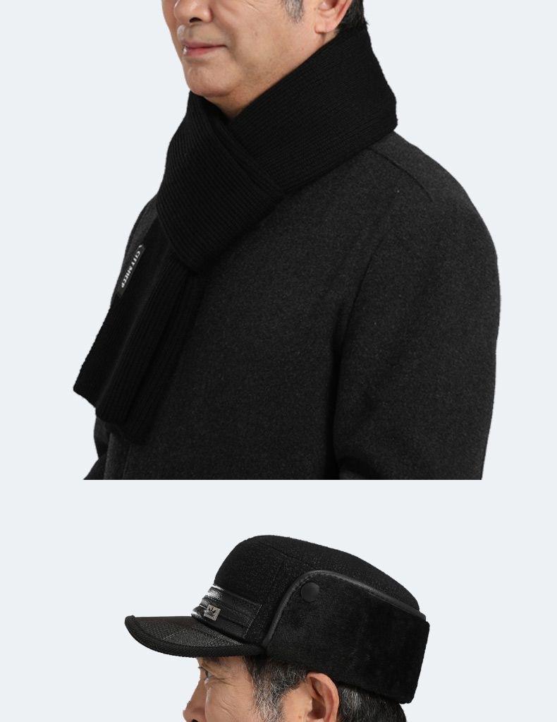 Middle Aged And Elderly Men's Winter Warm Hat Flat Top Hat
