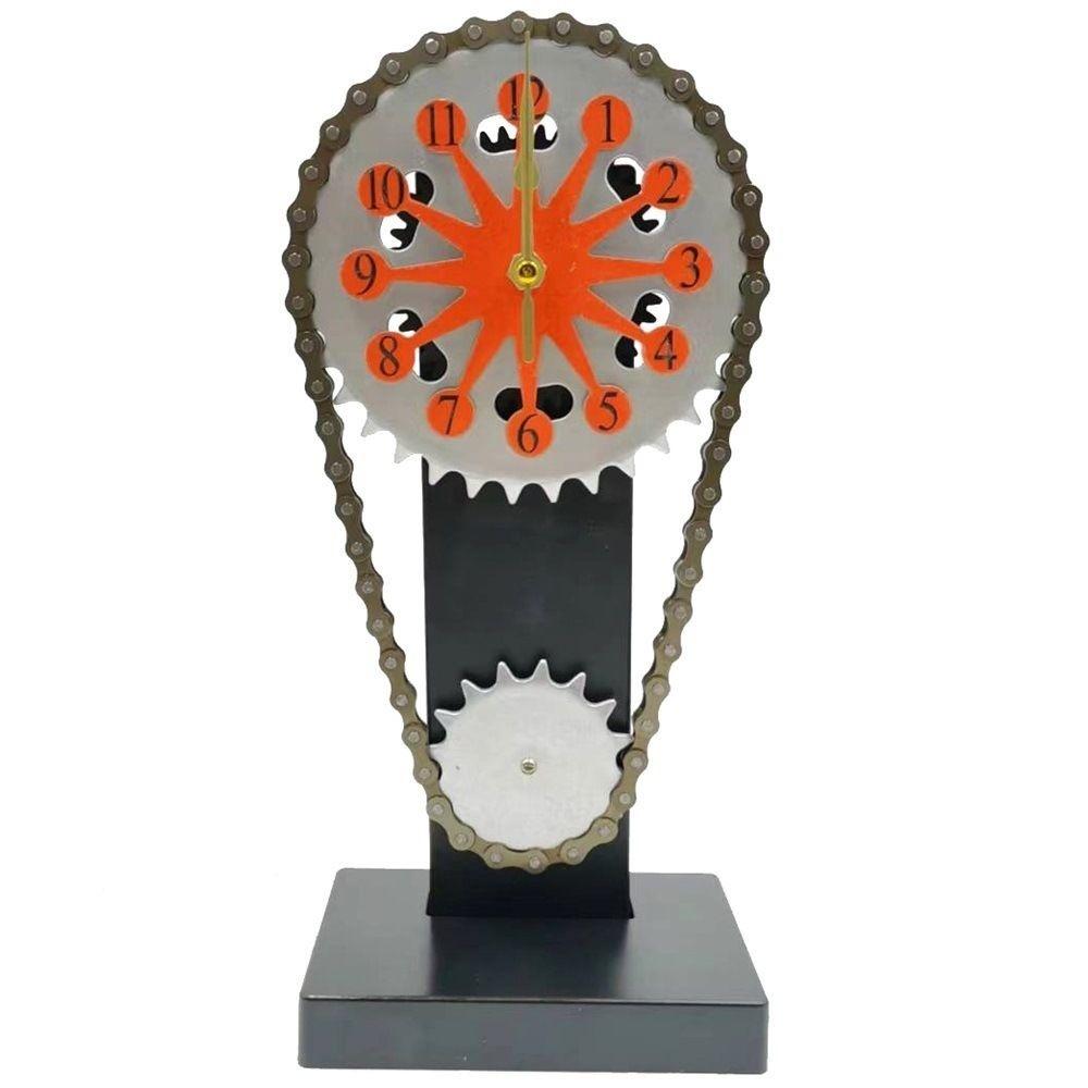 Vintage Rotating Gear Clock Ornament, Antique Style Desktop Clocks, Living Room Modern Table Decoration, Home Vintage Room Decor