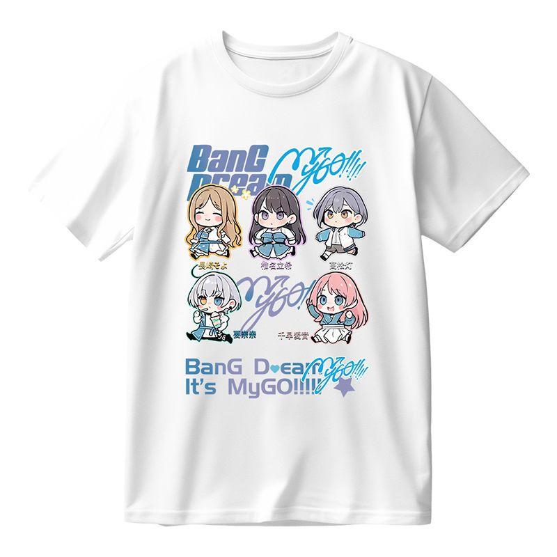 Bang Dream Mygo Tshirt Anon Chihaya Rāna Kaname Print Tshirt High Quality Cotton Soft And Comfortable Short Sleeve Tee Tops S