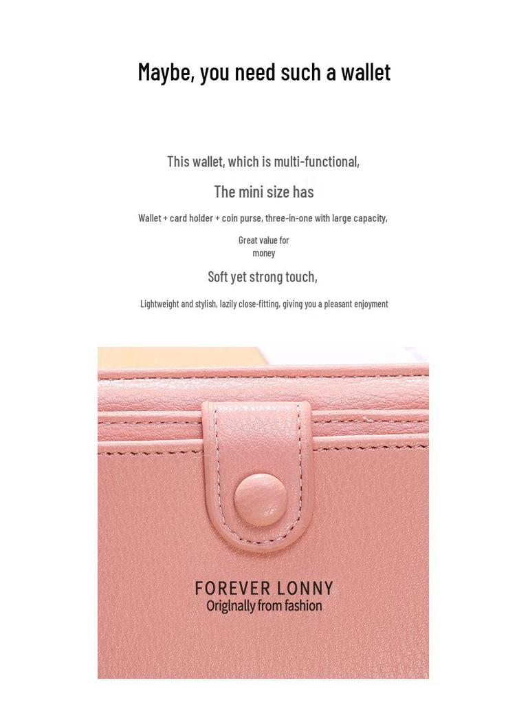 Korean Style Women's Long Zipper Wallet Wristlet Clutch - Large Capacity Card Holder