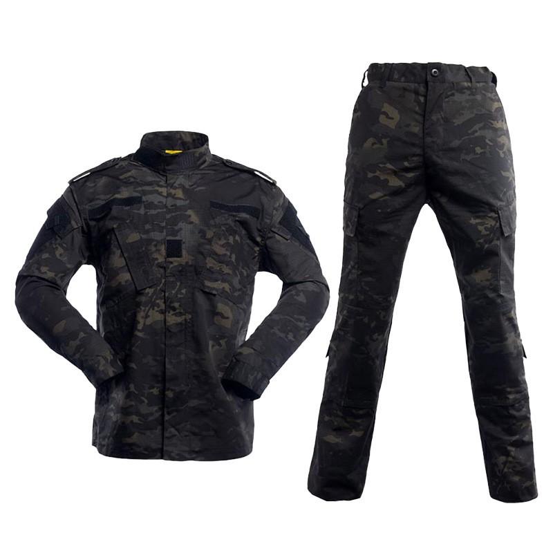 Mens Tactical Training Uniform Set ACU MC Camo Outdoor Combat Suit Hiking Shooting Camping
