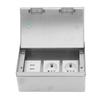Recessed Floor Outlet Box Waterproof Stainless Steel Flat Socket Kit 4KW with 2  Standard 2 USB Port  for Marble