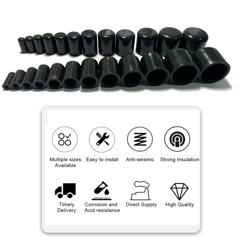5pcs Black Silicone Blanking Cap Intake Vacuum Hose End Bung Sealing Plugs Auto Car Accessories Parts Waterproof and dustproof