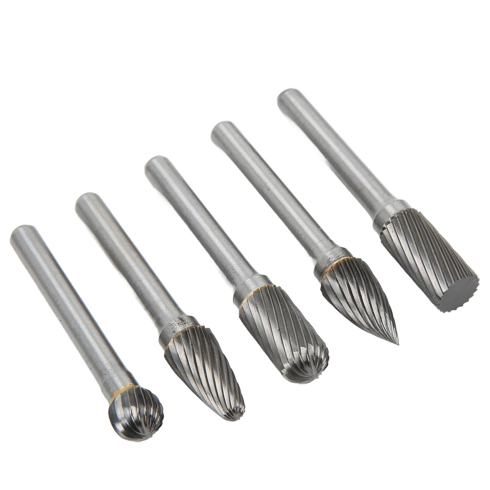 

5Pcs Set Rotary Burrs Set 6x10mm Tungsten Carbide Bits for Polishing Grinding Engraving DrillingACDFG