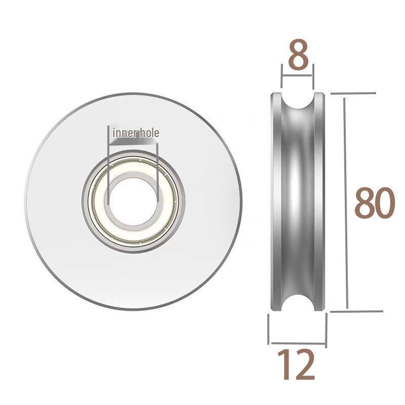 Aluminum Alloy U-Shaped O-Belt Pulley Wheel with Bearing