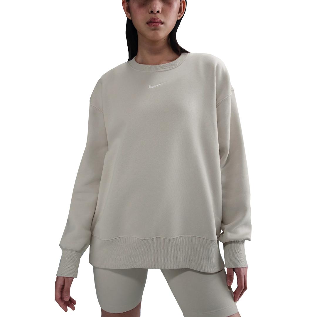 

Nike Sportswear Phoenix Fleece Swoosh Comfortable Crew Neck Long Sleeve Sweatshirt Women sweatshirt Light-Mineral-Brown Sail FZ4271-104 S
