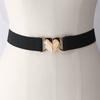 Women Stretch Belts Girls Adjustable Elastic Waist Belts With Heart Shape Metal Buckle Waistband Accessories For Coat Dress