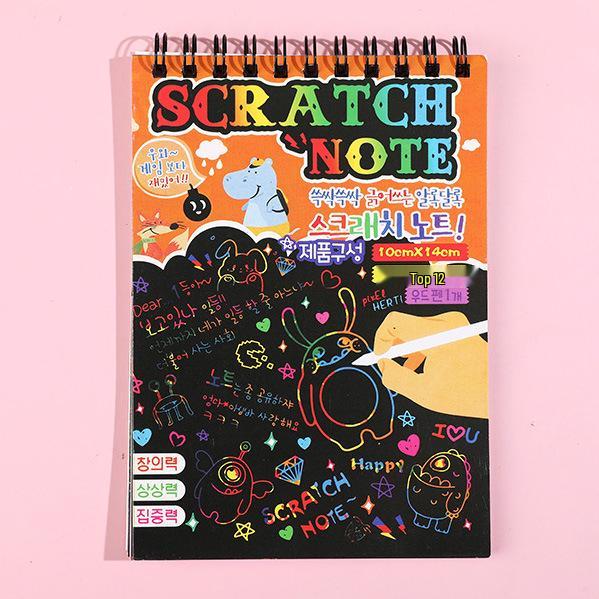 

Colorful Scratch Art Book: DIY Graffiti & Puzzle Fun for Kids 10 pages per book