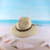 Hot Sale New Couple Hat Women's European and American Jazz Top Hat Outdoor Beach Hat Sunscreen Shade Straw Hat