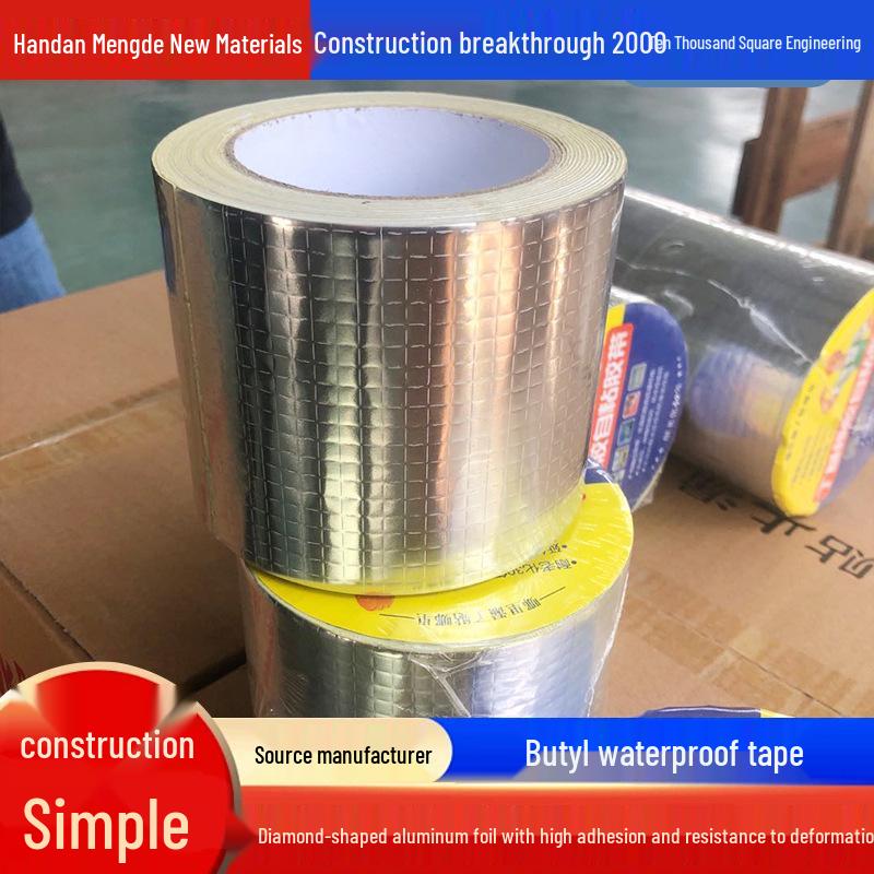 Butyl Rubber Self-Adhesive Aluminum Foil Tape for Roof Leak Repair