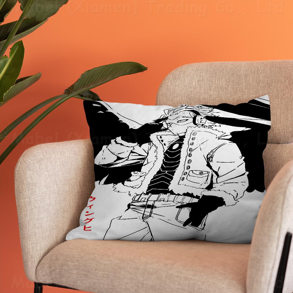 Anime My Hero Academia Hawks Cushion Cover Pillow Cover Decor Pillowcase Printed Cushion Case for Couch