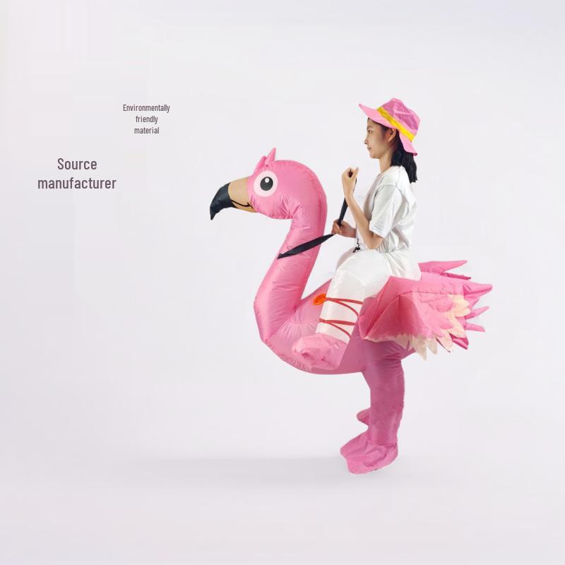 Nadmuchiwany kostium flaminga na Boże Narodzenie, karnawały i festiwale