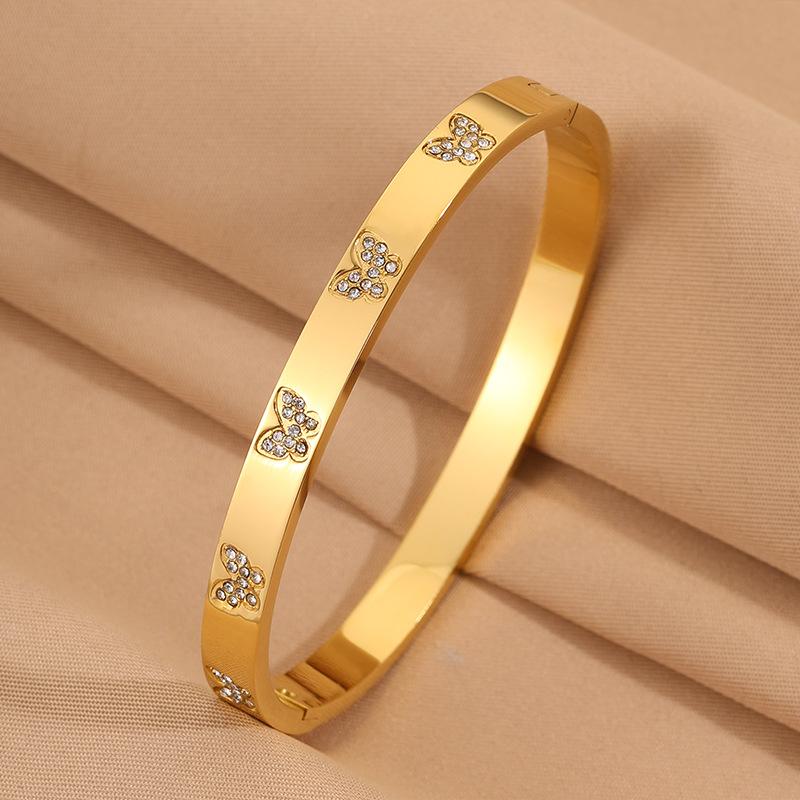 Bracelet Ouvert Papillon Tendance pour Femme Bracelet Magique de Soirée Haut de Gamme