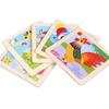 9-Piece Wooden Cartoon Animal Jigsaw Puzzle for Kids Ages 2-6: Educational Toy for Early Development