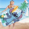 Stitch Zai Animation Beach Towel Microfiber Double-Sided Fleece Beach Towel Bath Towel Variety Square Towel Beach Towel