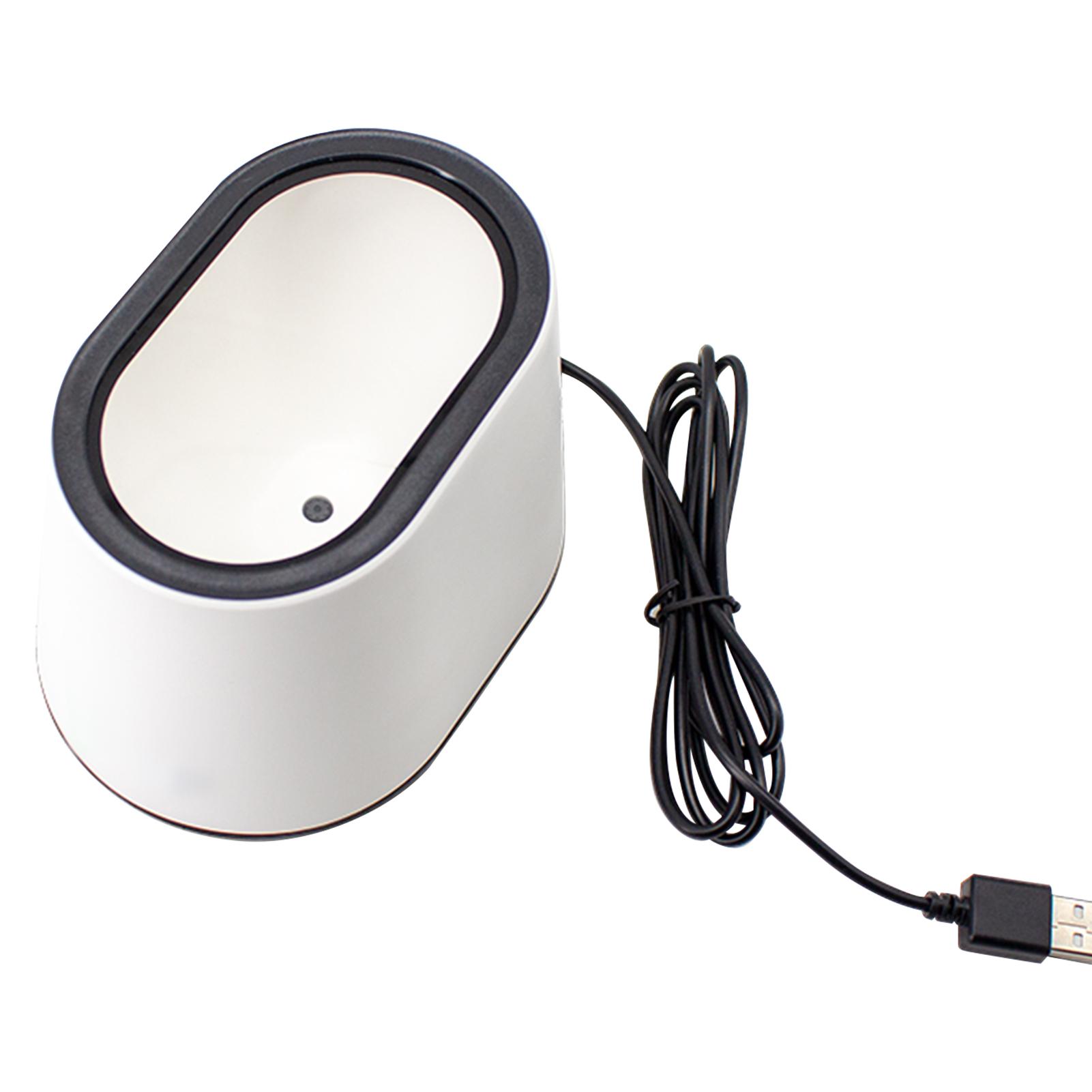 

Настольный 1D 2D сканер штрих-кода QR Платформа USB Проводной считыватель штрих-кода Поддержка большого окна сканирования белый