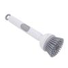 Dish Brush with Detergent Dispenser Adjustable Angle Rotating Scrub Brush for Pots Pans Kitchen Cleaning Brush for Sink