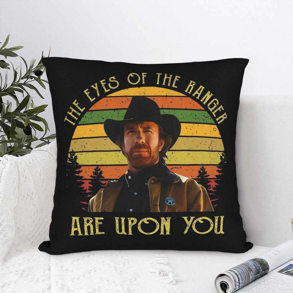 Vintage Eyes Of The Ranger Retro Walker Texas Pillowcase Cushion Cover Decorative Chuck Norris Pillow Case Cover Home Zipper