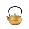 Cast Iron Teapot Textured Rounded Ribbed Knob Tea Server