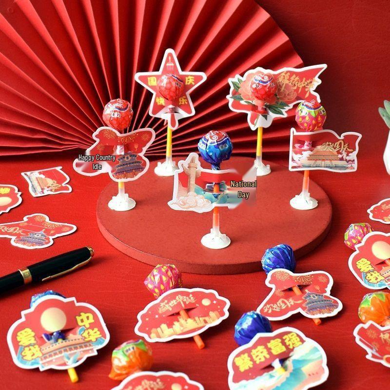 National Day Celebration Lollipop Card for Elementary & Kindergarten Ceremony Rewards