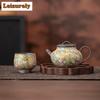 150ML Rock Painting Time Teapot Elegant Tea Infuser Pot Tea Maker Kettle With Ball Hole Tableware Accessories Collection Craft
