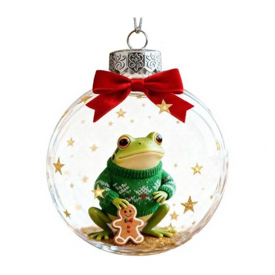 

Frog Christmas Ornament Acrylic Tree Decorations with Hanging Rope Festive Holiday Decor for Home And Party D