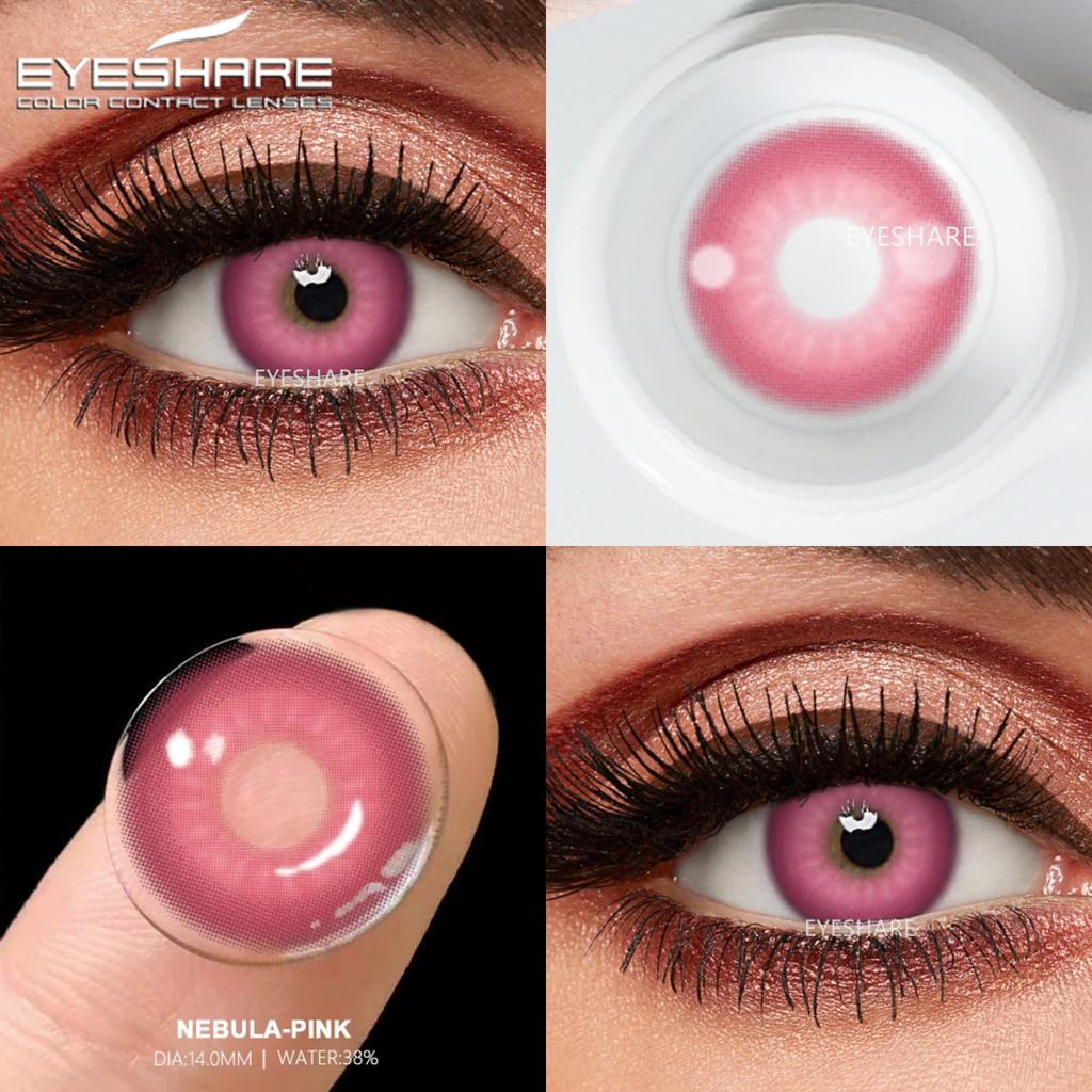 

EYESHARE NEBULA Однотонные контактные линзы для косплея Красные линзы Розовые линзы Косплей Контакты Ежегодные косметические ученики