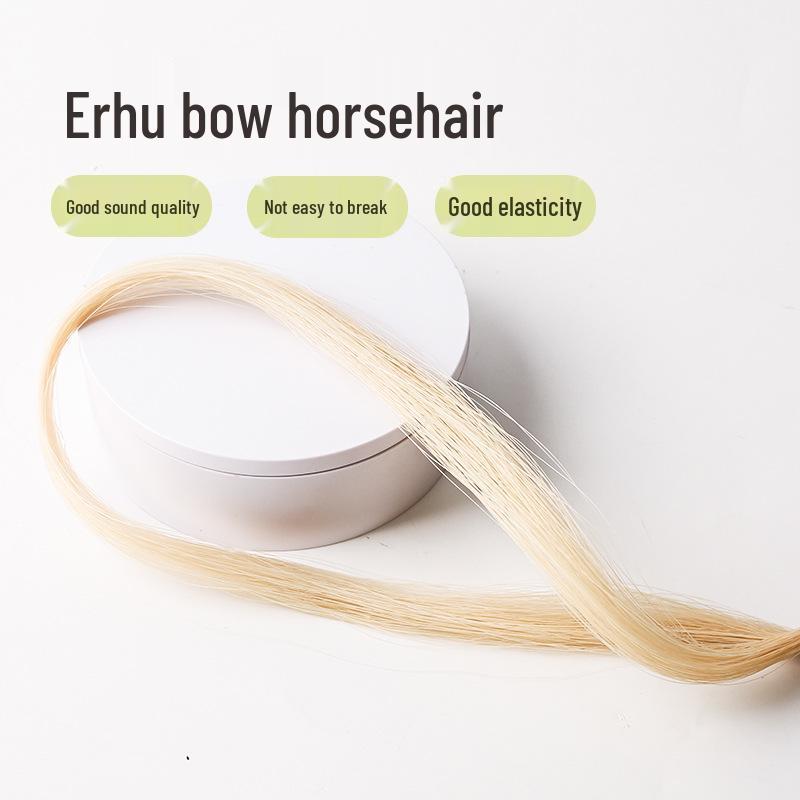 Genuine Horsehair Erhu Bow String - Durable, Performance-Grade Musical Instrument Accessory Standard Erhu Bow Hair