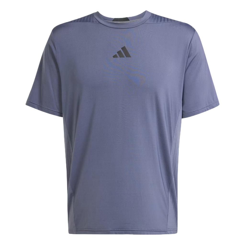 Adidas Climacool Solider Logo-Print Cool Dry Bequemes Kurzarm-T-Shirt Herren Tops Grau JI8189
