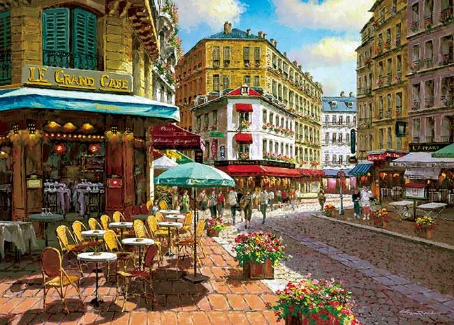 

APPLEONE Parisian Cafe Street Jigsaw Puzzle x 38 Made in Japan 500-317 (Sam Park) 500-Piece (53 cm)