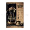 Starožitný Coffee Wall Art Print Dokonalý doplněk do sbírky každého milovníka kávy Kovový Club Cave Designový Plechový Značka Plakát
